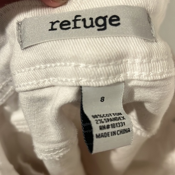 White Jean Overalls. Refuge, Size 8 - Picture 3 of 3